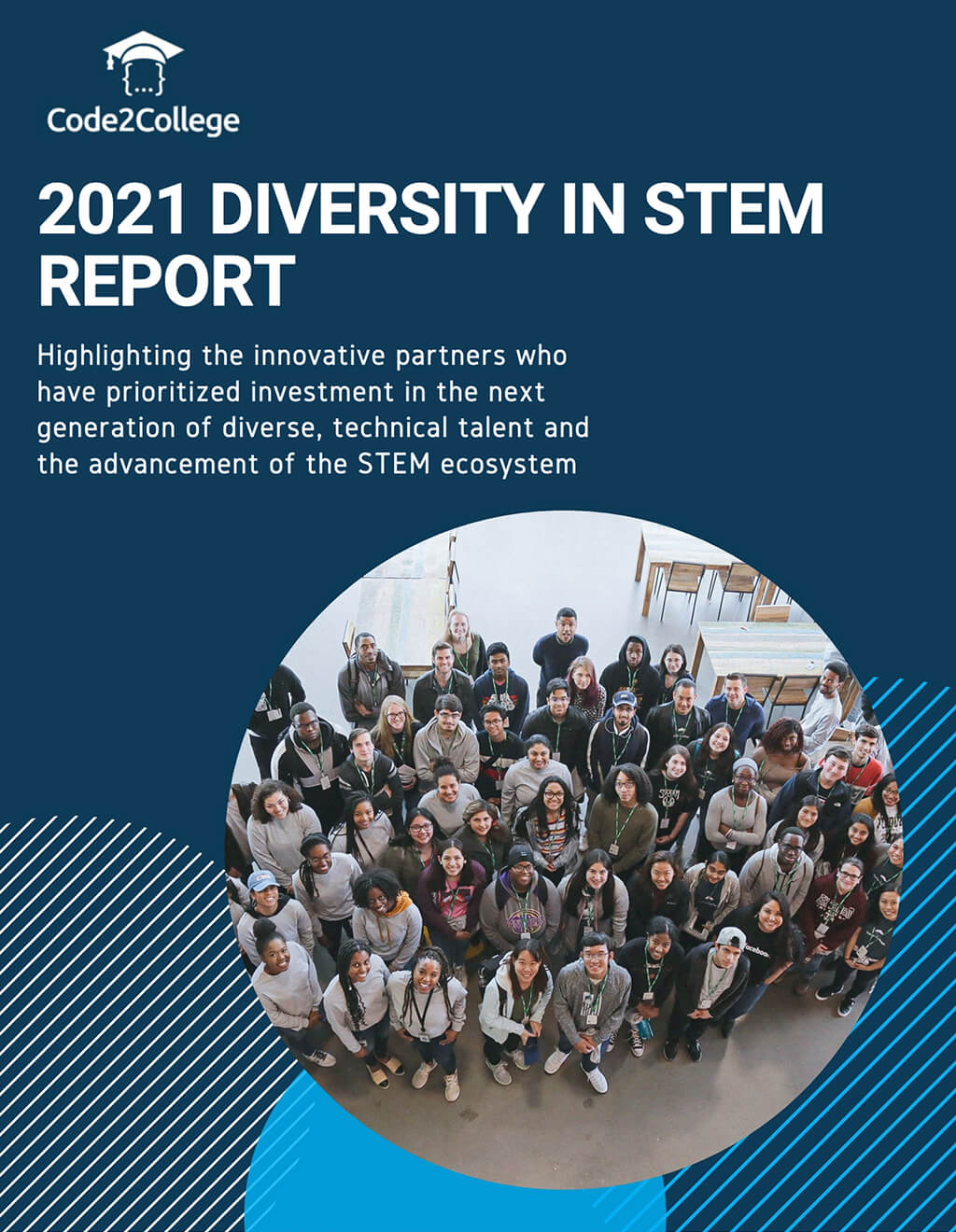 Code2College 2021 Diversity in STEM Report cover